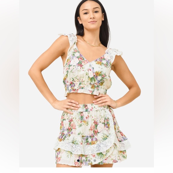 LOVESHACKFANCY Women's Drea Crop Top